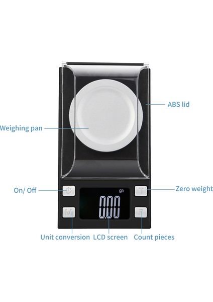 100G 0.001G Has Cep Terazisi - Taşınabilir LCD Ekranlı Tartı Sıfırlama ve Sayım Fonksiyonlu Mücevher Bitki Terazisi (Yurt Dışından) indirimleri