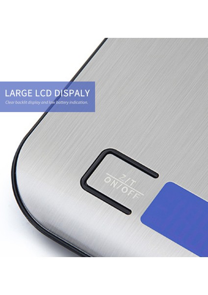 Dijital Mutfak Terazisi 5kg LCD Ekran 1g Has Paslanmaz Çelik (Yurt Dışından)