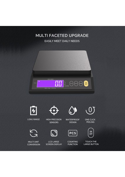 Şarj Edilebilir IP67 Su Geçirmez Mutfak Terazisi - Yüksek Hasiyetli Elektrikli Pişirme (Yurt Dışından)