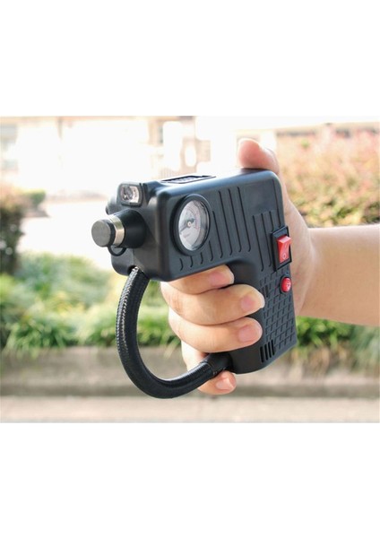 12V Portatif Lastik Pompası Basınç Göstergeli El Fenerli Araba Motosiklet Bisiklet (Yurt Dışından) fiyatları