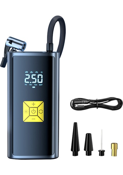 150PSI Taşınabilir Kablosuz Hava Kompresörü Oto Kapanışlı LED Işıklı Araba Bisiklet Top Şişirici (Yurt Dışından)