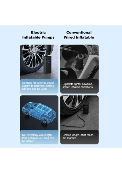 6000MAH 150PSI Portatif Led'li Kompresör Araba Motosiklet Toplar (Yurt Dışından) fırsatları