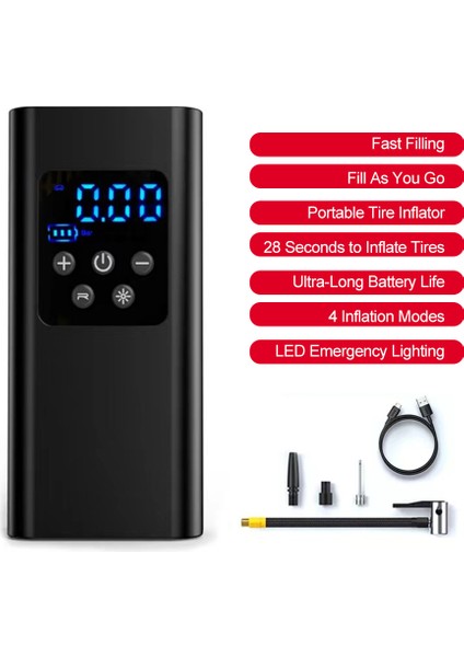 6000MAH 150PSI Portatif Led'li Kompresör Araba Motosiklet Toplar (Yurt Dışından) indirimleri