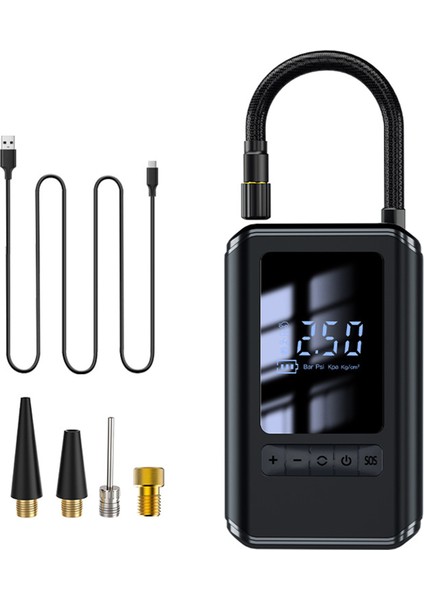 Kablosuz Taşınabilir Elektrikli Lastik Pompası - Araba, Bisiklet, Motosiklet (Yurt Dışından)