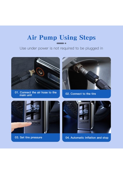 Kablosuz Taşınabilir Elektrikli Lastik Pompası - Araba, Bisiklet, Motosiklet (Yurt Dışından) modelleri