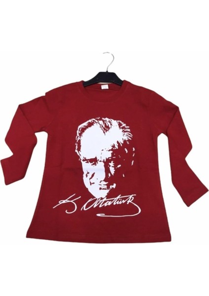 Atatürk Uzun Kollu Penye Süper Tişört 23 Nisan 29 Ekim Atatürk Uzun Kol