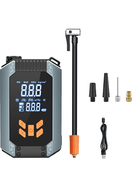 150PSI LCD Ekranlı Şarjlı Lastik Pompası - Araba, Motosiklet, Bisiklet, Toplar (Yurt Dışından)