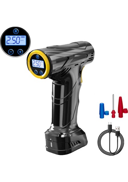 120W LED Işıklı El Tipi Kompresör - Motosiklet ve Bisiklet Lastik Şişirici (Yurt Dışından)