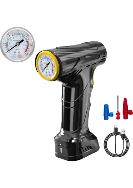 120W LED Işıklı Portatif Lastik Pompası - Araba, Motosiklet, Bisiklet (Yurt Dışından)