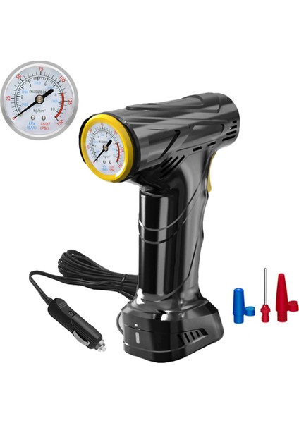 120W LED Işıklı Portatif Lastik Pompası - Araba, Motosiklet, Bisiklet (Yurt Dışından) fiyatları