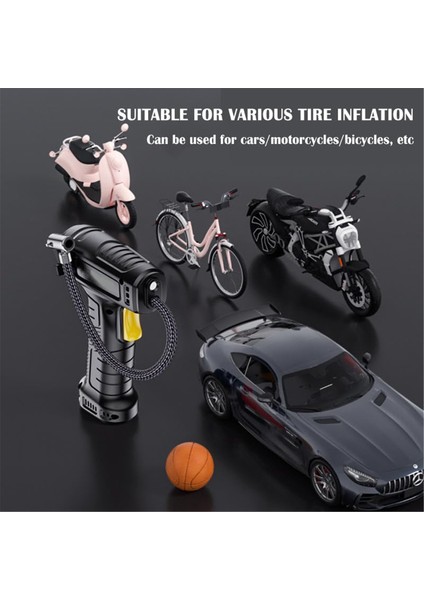 12V Taşınabilir LED Işıklı Lastik Kompresörü - Araba, Motosiklet, Bisiklet (Yurt Dışından) indirimleri