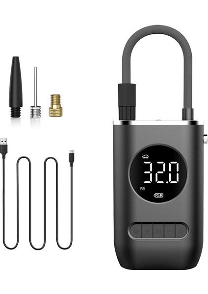 Kablosuz 150PSI Otomatik Kapanan Taşınabilir Lastik Pompası LED Işıklı Motorsiklet ve Bisiklet (Yurt Dışından)