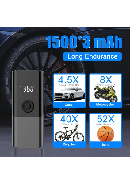 150PSI LED Işıklı Otomatik Kapanmalı Kablolu Hava Pompası - Araba, Motosiklet, Bisiklet (Yurt Dışından) fırsatları