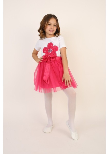 Kız Çocuk Alt-Üst Takım 23 Nisan 29 Ekim 19 Mayıs Gösteri Kıyafetleri Taç Toka Pisi Pisi