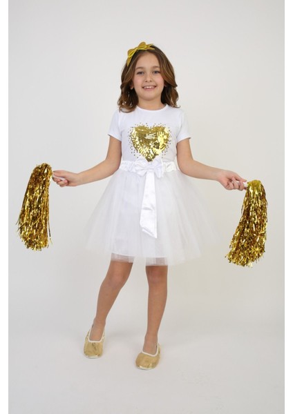 Kız Çocuk Alt-Üst Takım 23 Nisan 29 Ekim 19 Mayıs Gösteri Kıyafetleri Taç Toka Pisi Pisi fiyatları