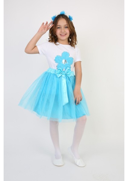 Kız Çocuk Alt-Üst Takım 23 Nisan 29 Ekim 19 Mayıs Gösteri Kıyafetleri Taç Toka Pisi Pisi Ponpon modelleri