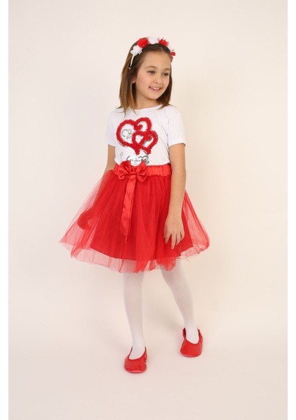 Kız Çocuk Alt-Üst Takım 23 Nisan 29 Ekim 19 Mayıs Gösteri Kıyafetleri Taç Toka Pisi Pisi modelleri