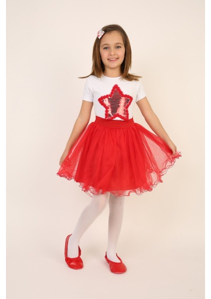 Kız Çocuk Alt-Üst Takım 23 Nisan 29 Ekim 19 Mayıs Gösteri Kıyafetleri Taç Toka Pisi Pisi fiyatları