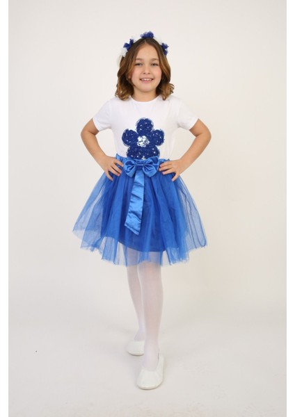 Kız Çocuk Alt-Üst Takım 23 Nisan 29 Ekim 19 Mayıs Gösteri Kıyafetleri Taç Toka Pisi Pisi Ponpon fiyatları