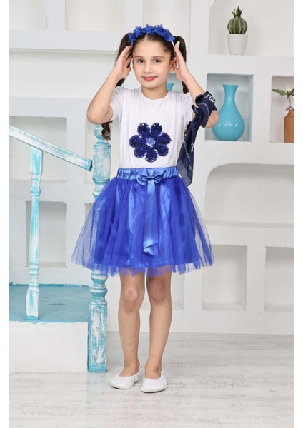 Kız Çocuk Alt Üst Takım 23 Nisan Gösteri Kıyafeti