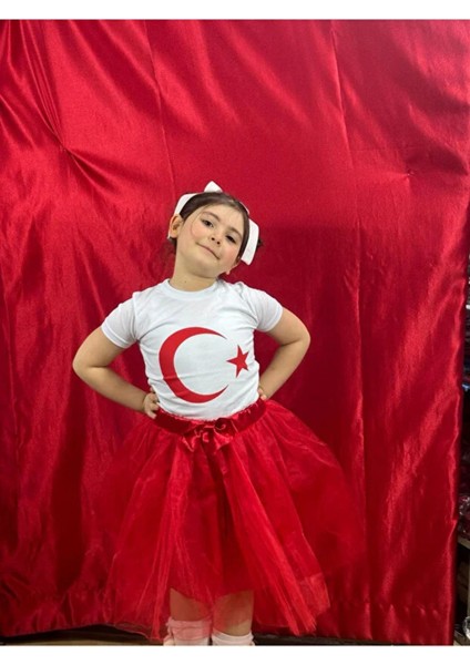 Kız Çocuk Ay Yıldız Alt Üst Takım 23 Nisangösteri Kıyafeti fiyatları