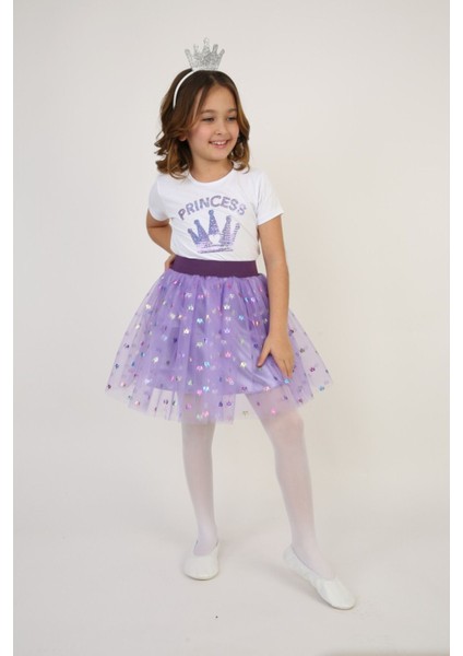 Kız Çocuk Alt-Üst Takım 23 Nisan 29 Ekim 19 Mayıs Gösteri Kıyafetleri Taç Toka Pisi Pisi Dahil modelleri