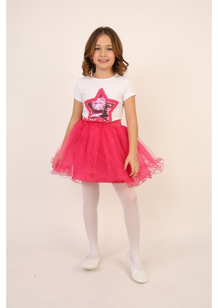 Kız Çocuk Alt-Üst Takım 23 Nisan 29 Ekim 19 Mayıs Gösteri Kıyafetleri Taç Toka Pisi Pisi Ponpon fiyatları