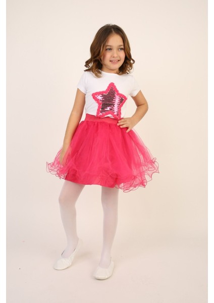 Kız Çocuk Alt-Üst Takım 23 Nisan 29 Ekim 19 Mayıs Gösteri Kıyafetleri Taç Toka Pisi Pisi Ponpon modelleri