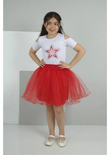 23 Nisan Kız Çocuk Tütü Etek Gösteri Kıyafeti NBL2434