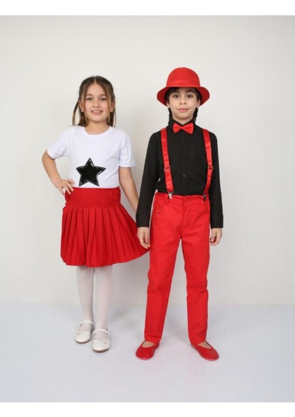 Kiz ve Erkek Çocuk Alt Üst Takim Tshi̇rt Pantolon Etek 23 Ni̇san