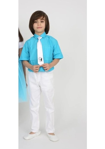 Erkek Çocuk 23 Nisan 29 Ekim 10 Kasım 19 Mayıs Gösteri Kıyafeti Üst Gömlek Tshirt Pantolon