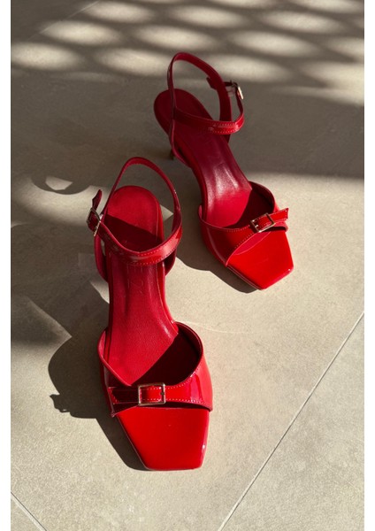 Blush Kırmızı Hakiki Deri Topuklu Ayakkabı fırsatları