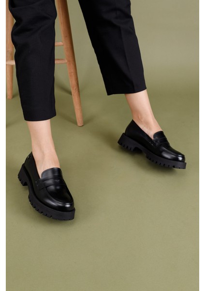 Mayra Kadın Siyah Loafer PC-54320