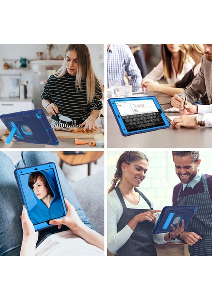 iPad 10.2 2021 Için Silikon + Pc Tablet Kılıfı (Yurt Dışından)