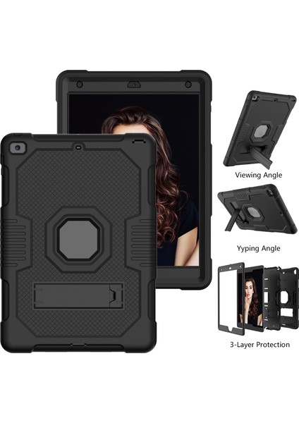 iPad 10.2 2021 Için Silikon + Pc Tablet Kılıfı (Yurt Dışından)