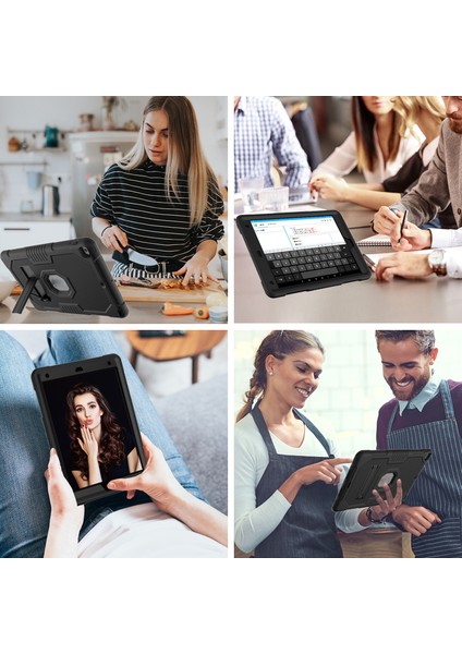 iPad 10.2 2021 Için Silikon + Pc Tablet Kılıfı (Yurt Dışından)