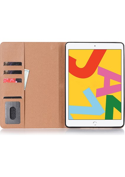 iPad 10.2 / 10.5 Için Retro Kitap Stili Yatay Çevirme Deri Kılıf, Tutucu ve Kart Yuvaları ve Cüzdan (Yurt Dışından)