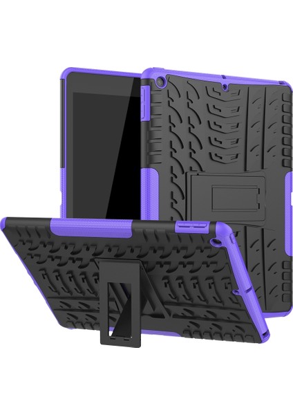 iPad 10.2 Için Tutuculu Lastik Dokusu Tpu + Pc Darbeye Dayanıklı Kılıf (Yurt Dışından)