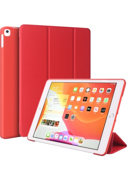 iPad 10.2 Inç 2019 Için 3 Katlı Pu + Tpu Mat Yumuşak Kılıf (Yurt Dışından)