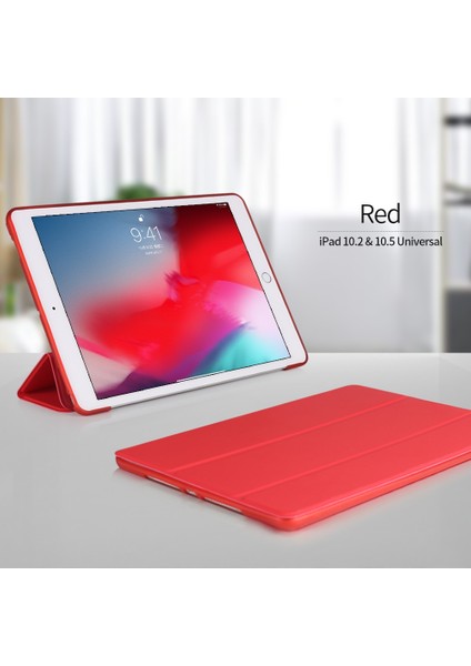 iPad 10.2 Inç 2019 Için 3 Katlı Pu + Tpu Mat Yumuşak Kılıf (Yurt Dışından)