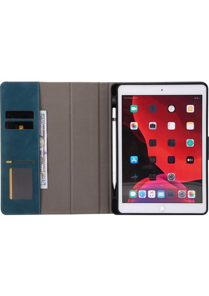 iPad 10.2 2019/2020/2021 Için Buzağı Dokulu Deri Kılıf (Yurt Dışından)