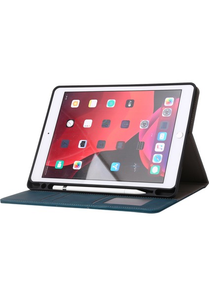 iPad 10.2 2019/2020/2021 Için Buzağı Dokulu Deri Kılıf (Yurt Dışından)