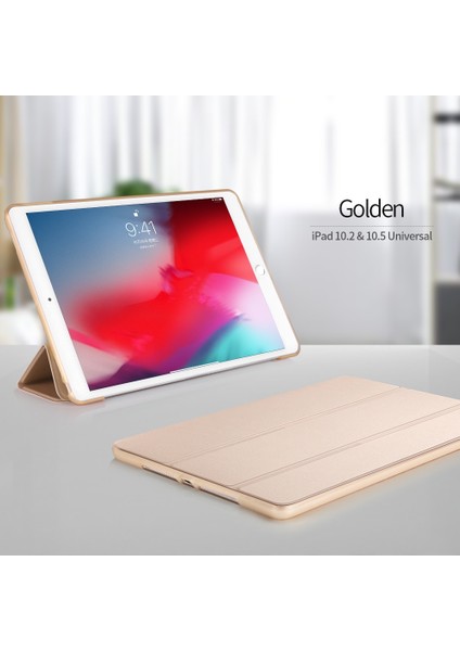 iPad 10.2 Inç 2019 Için 3 Katlı Pu + Tpu Mat Yumuşak Kılıf (Yurt Dışından)