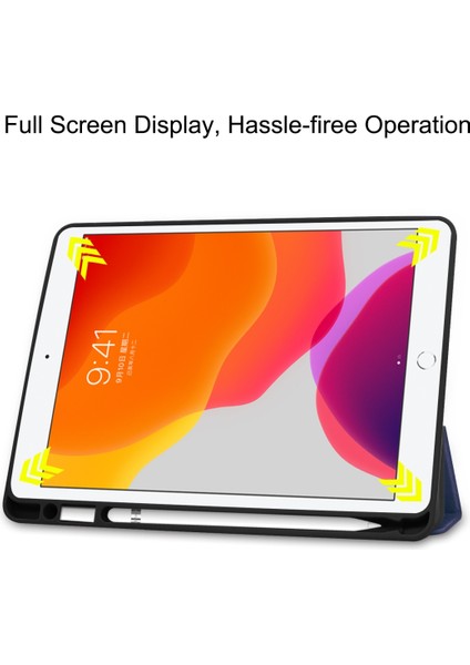 iPad 10.2 ve 10.2 (2020) Için Deri Kılıf (Yurt Dışından)