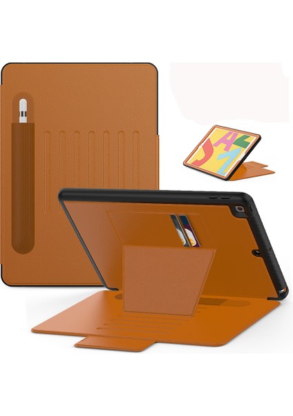 iPad 10.2 ve 10.2 (2020) Için Deri Kılıf (Yurt Dışından)