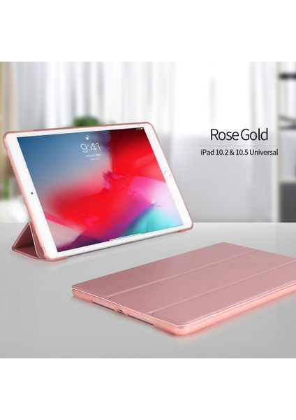 iPad 10.2 Inç 2019 Için 3 Katlı Pu + Tpu Mat Yumuşak Kılıf (Yurt Dışından)