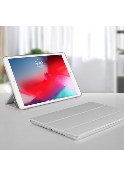iPad 10.2 2021/2020/2019 Için 3 Katlı Pu + Tpu Mat Yumuşak Kılıf (Yurt Dışından)