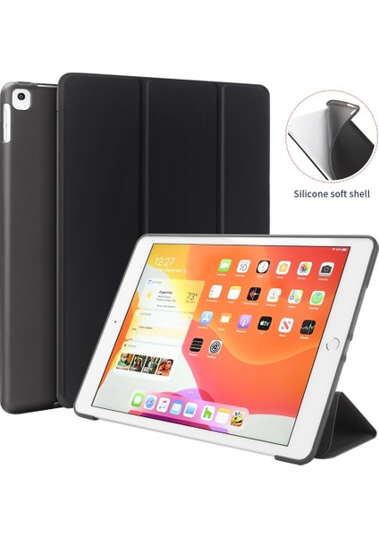 iPad 10.2 2021/2020/2019 Için 3 Katlı Pu + Tpu Mat Yumuşak Kılıf (Yurt Dışından)