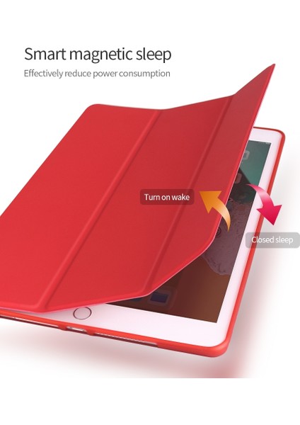 iPad 10.2 2021/2020/2019 Için 3 Katlı Pu + Tpu Mat Yumuşak Kılıf (Yurt Dışından)