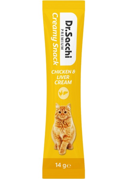 Creamy Snack Chicken&Liver Sıvı Kedi Ödülü 14g